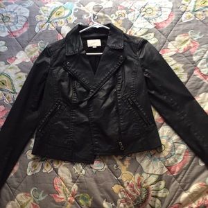 LOFT black faux leather jacket